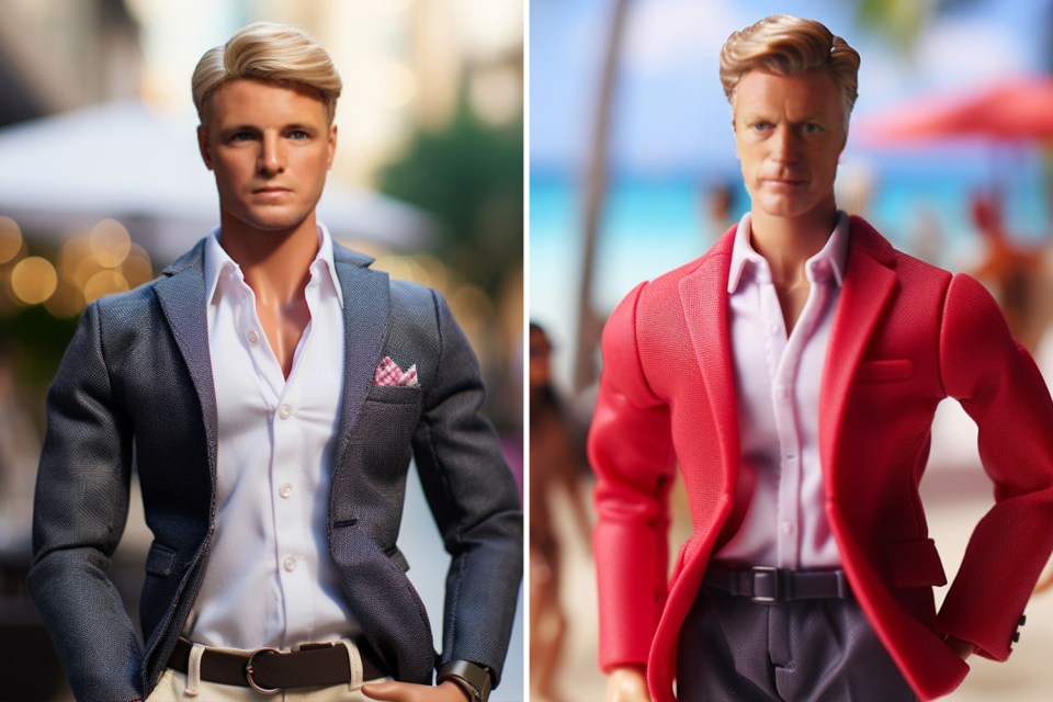 Eddie Howe's blonde hair worked a treat and David Moyes was put in a red outfit for his Barbie makeover