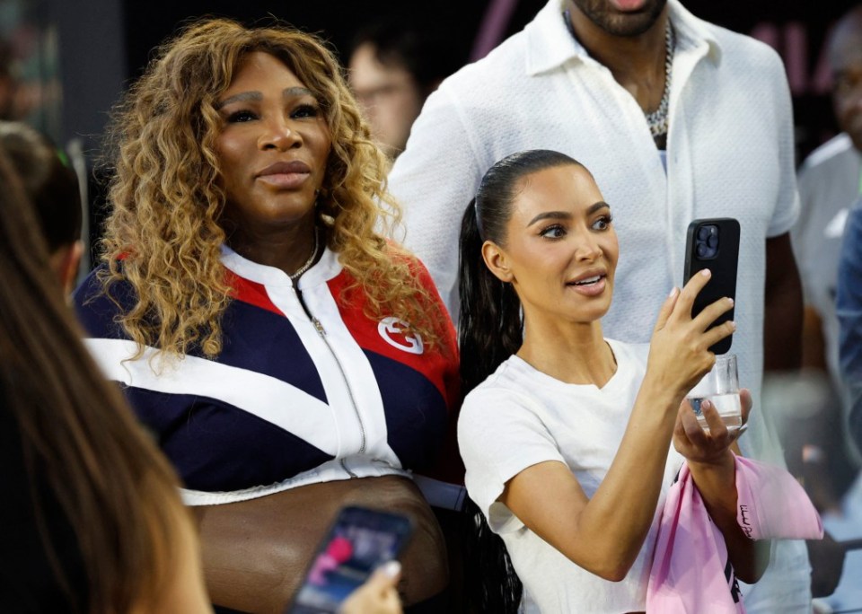 Soccer Football - Leagues Cup - Group J - Inter Miami v Cruz Azul - DRV PNK Stadium, Fort Lauderdale, Florida, United States - July 21, 2023 Former tennis player Serena Williams with Kim Kardashian on the stands during the match REUTERS/Marco Bello