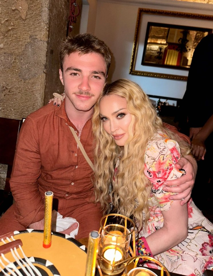 She also celebrated with son Rocco, who turned 23 on Friday