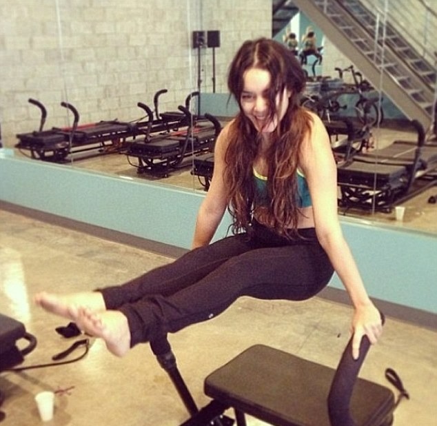 Vanessa Hudgens exercising.