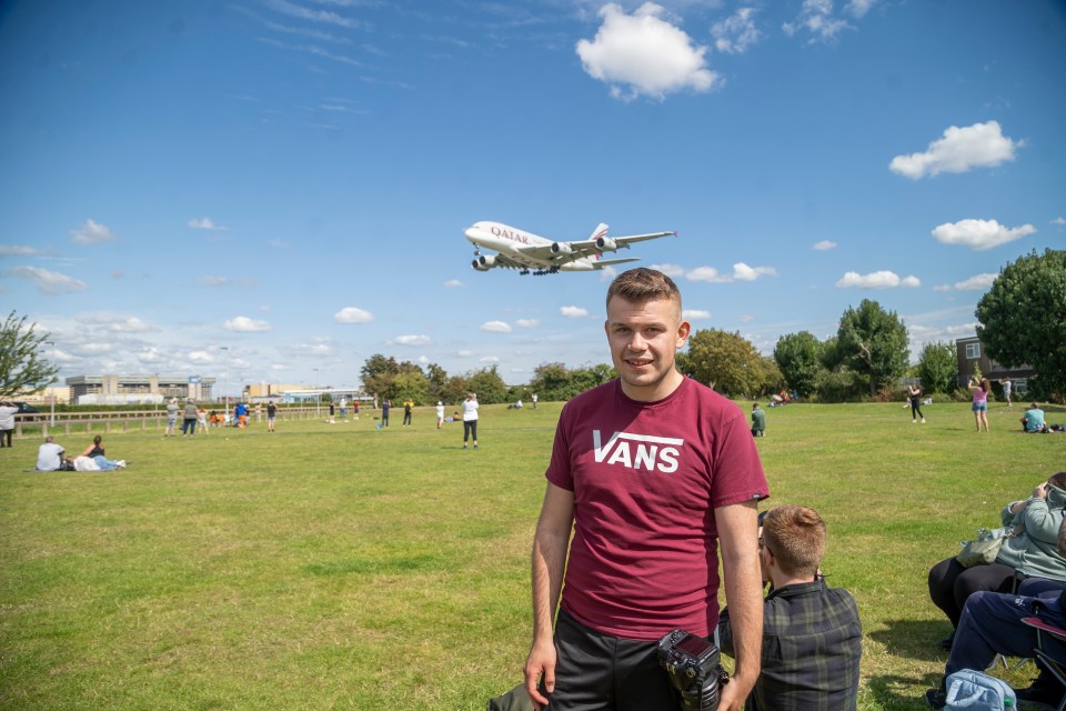 Brad Caslin came to Myrtle Avenue all the way from Leeds to take pictures of the planes