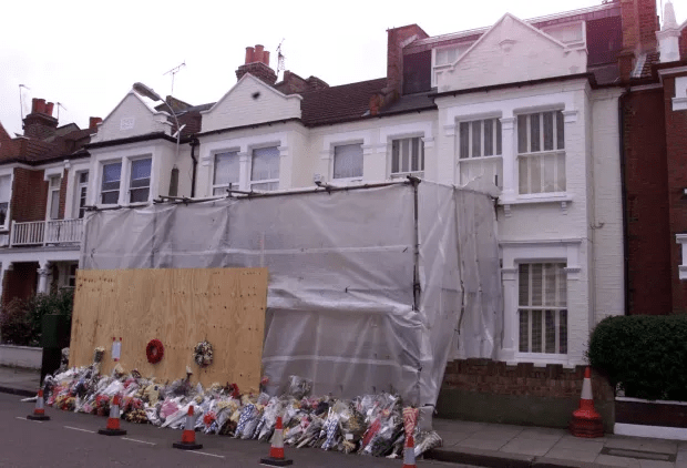 Well-wishers left flowers outside Dando's house