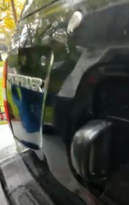 The damaged vehicle ended up looking as good as new in the four-minute clip