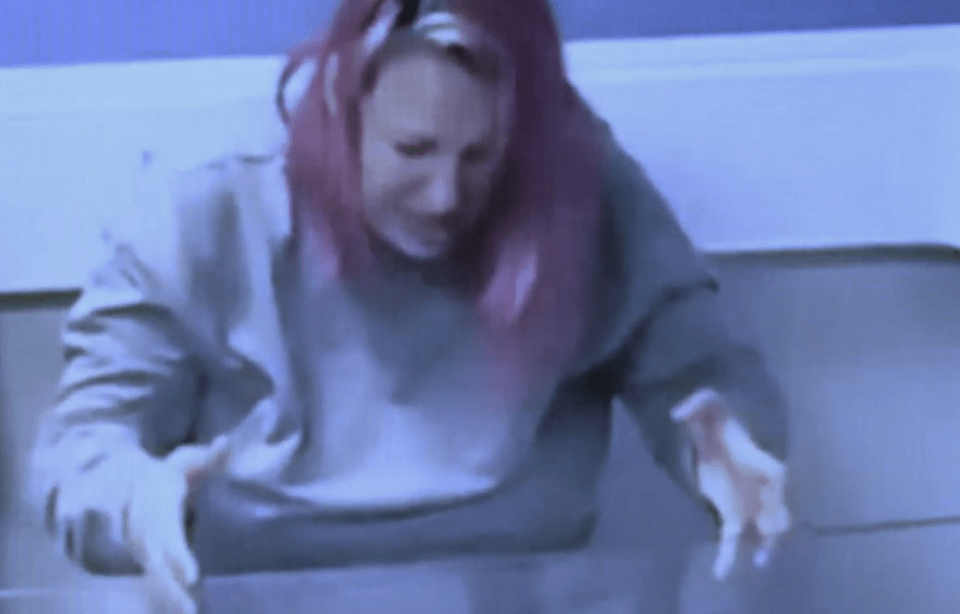 But just moments later she showed police how she punished the youngster