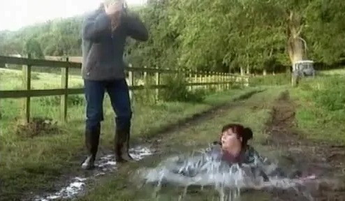 Dawn French has revealed an attempt to recreate the classic Vicar Of Dibley scene, which saw her jump welly-first into a body-sized puddle, resulted in her struggling to walk