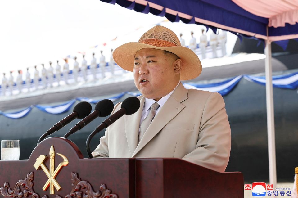Kim addressed crowds at the unveiling