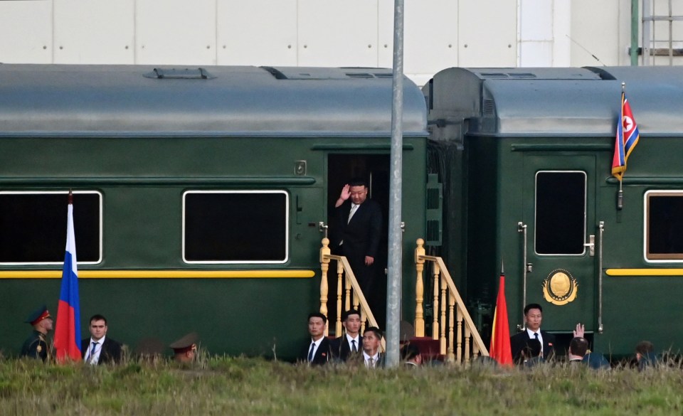 The North Korean leader has boarded his train back to the hermit country