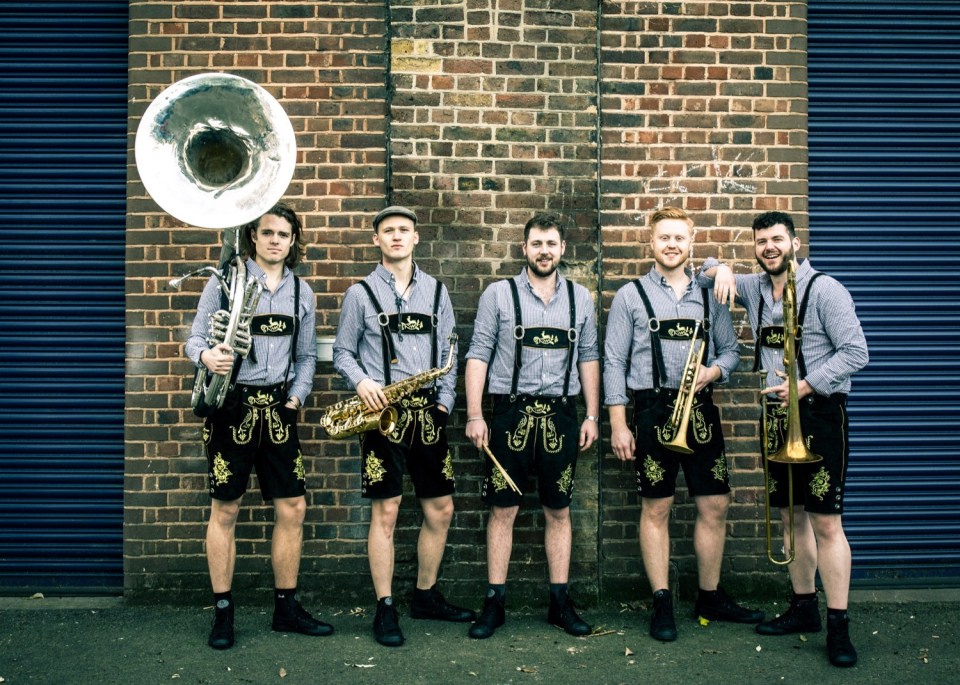 The Lederpop Brass Band will be playing a mixture of traditional and modern music