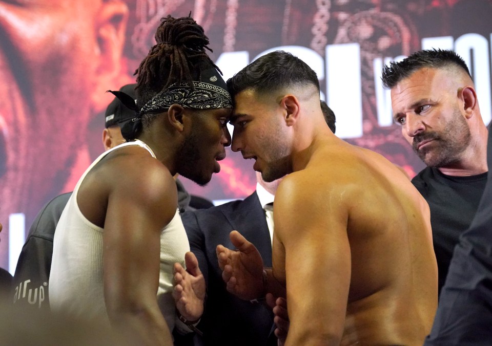 KSI and Tommy Fury got nose-to-nose at the press conference this week