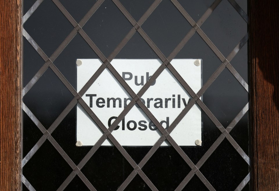 A sign said the pub was 'temporarily closed'