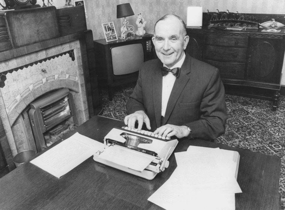 After retiring as an executioner Albert wrote his memoirs, seen here in around 1973
