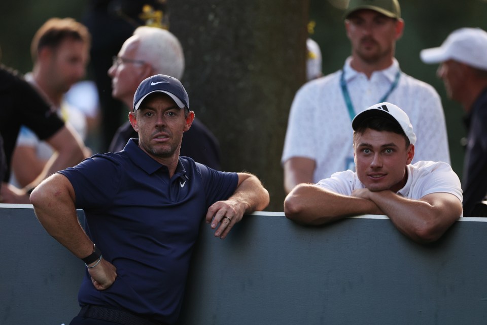 Ludvig Aberg, right, held a tie for the lead after round two