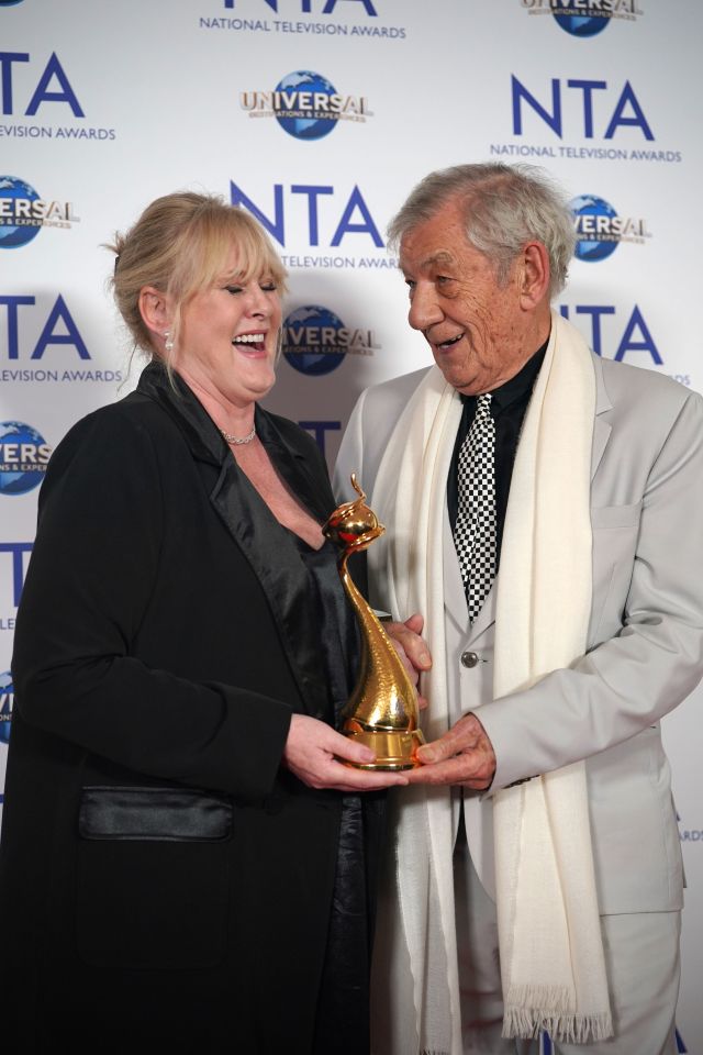 Sarah was thrilled to be presented with the Special Recognition award by Sir Ian McKellen