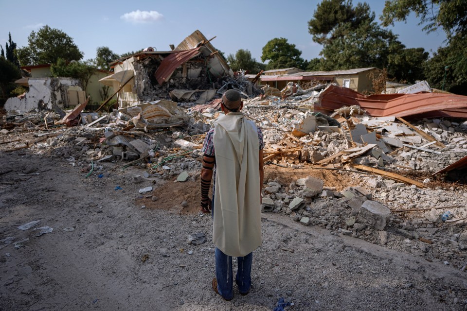 Houses were burned down and decimated by Hamas militants in Be’eri