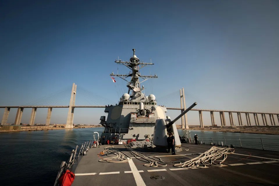 The destroyer is one of many American warships currently in the Middle East