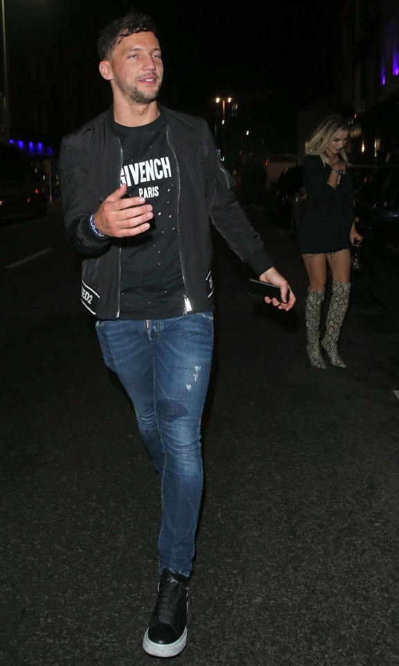 Danny Drinkwater leaving a nightclub.