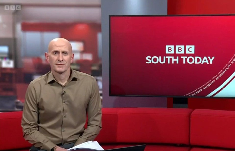 The voice was of Jon Cuthill who was blissfully unaware he was live on BBC One