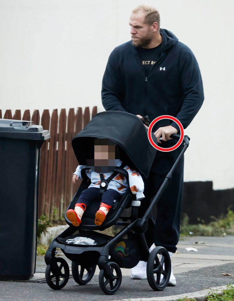 James Haskell has been spotted for the first time since landing back in the UK and ditched his wedding ring