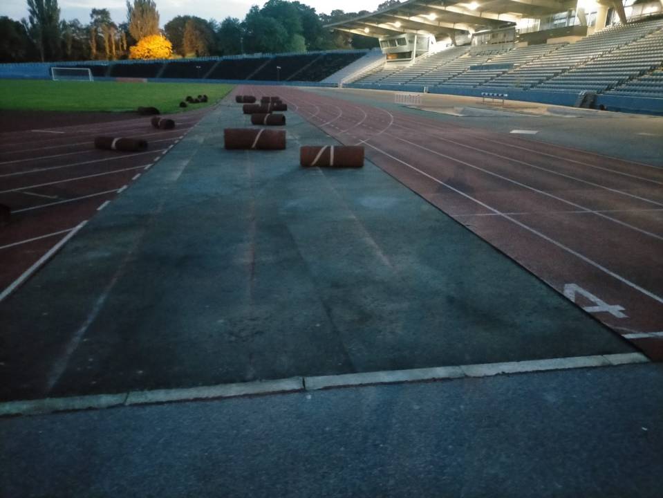 Work to re-lay the athletics track has already started