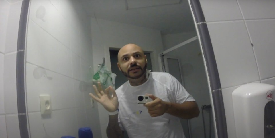 The Coventry-born entertainer, 39, documented himself standing in his bathroom prior to surgery to remove his foot