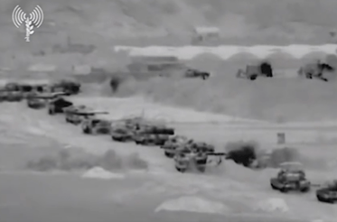 Tanks roll into Gaza for the night time raid - the third in three days