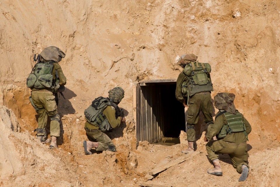 Israeli troops are said to have been practising with 'sponge bombs' on mock tunnels ahead of an expected ground invasion of Gaza