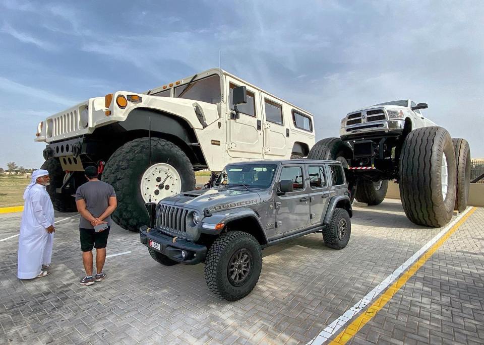 The working Jeep measures a whopping 21ft, making is the largest replica in the world, certified by Guinness
