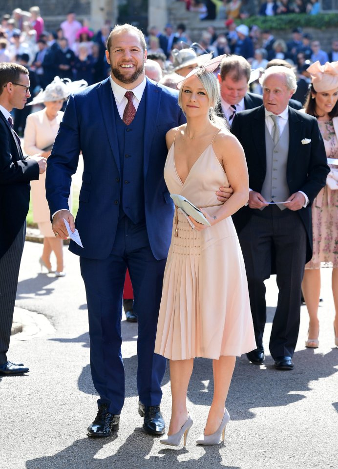 James and Chloe at Prince Harry and Meghan Markle's wedding in 2018