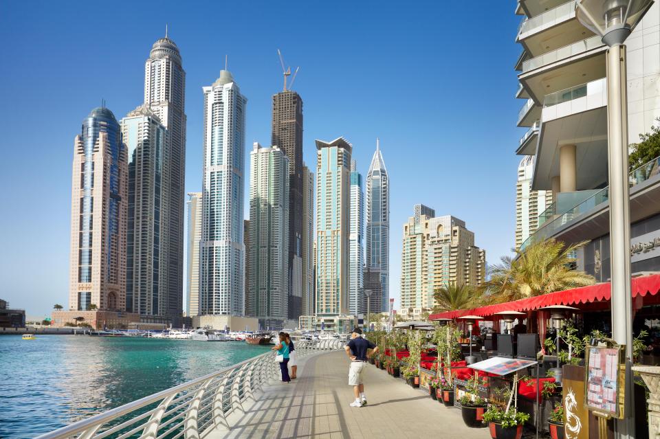 Dubai has temperatures around 25C throughout the winter months
