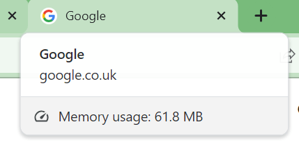 A tab using too much memory can slow your machine down
