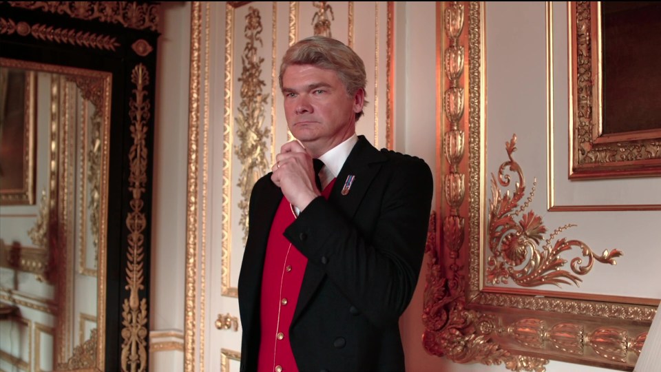 The Queen's determination impressed actor and writer Simon Farnaby, who played the royal footman in the clip