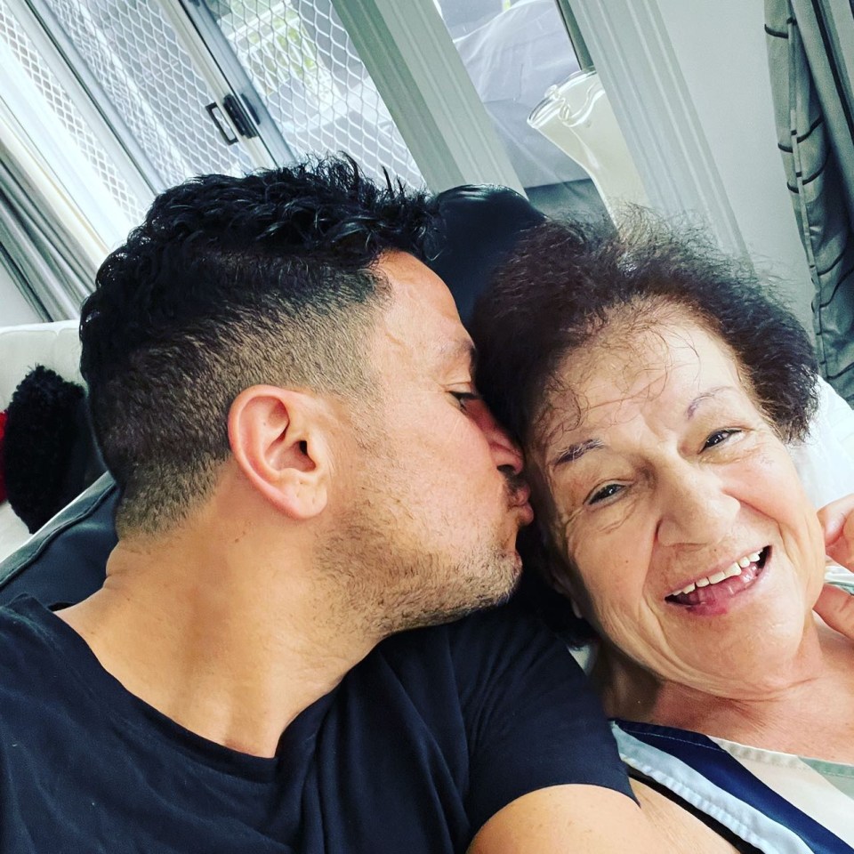 Peter shares a sweet snap with his mum is Australia