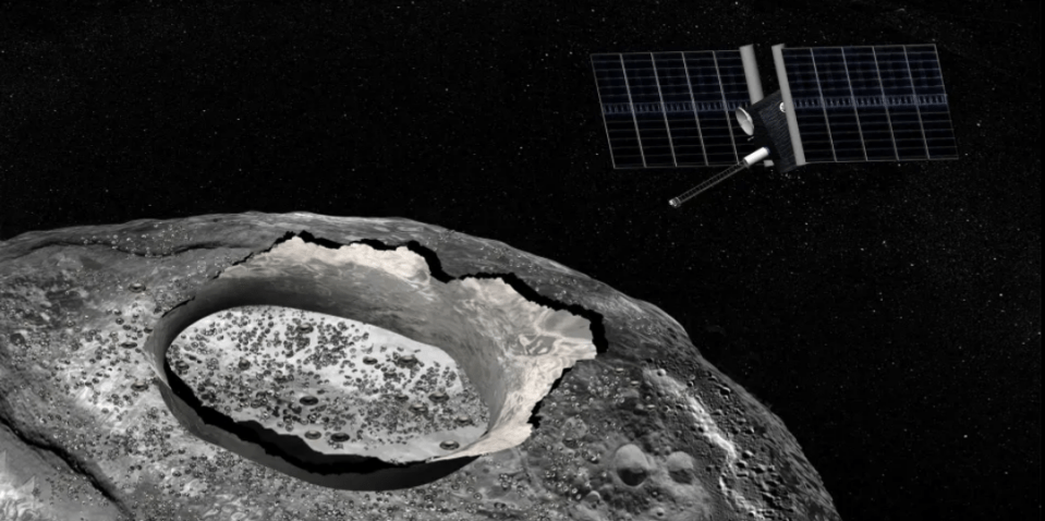 The spacecraft won't reach its destination until August 2029, following a gravity-assisted slingshot manoeuvre around Mars in 2026 (artist's impression)