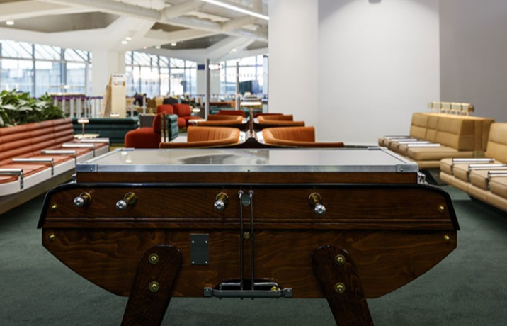 There are also table football tables and retro arcades for passengers to use