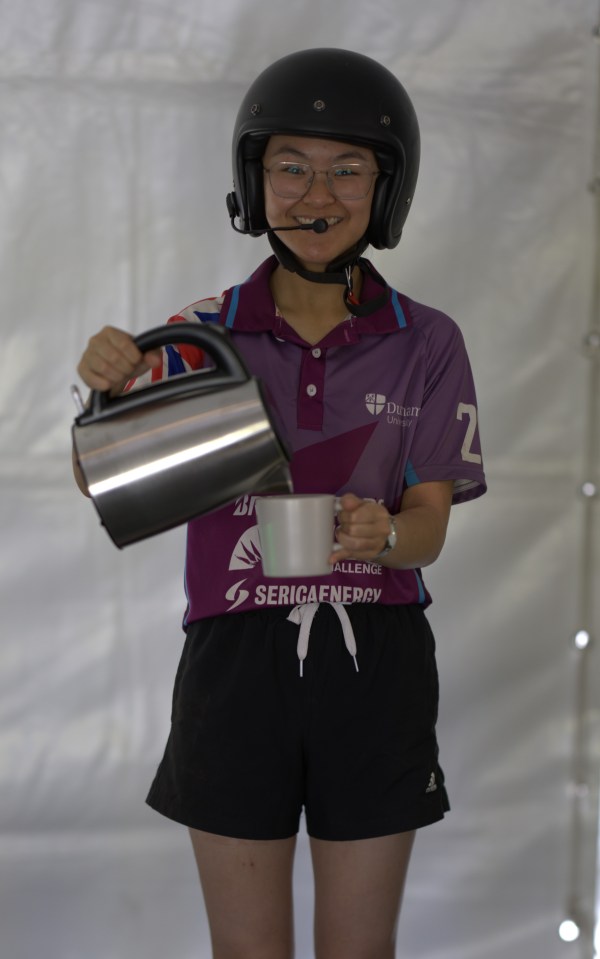 And it runs on just 1kW of solar power - half of what's needed to boil a kettle, as shown off by the Durham team's Nicola