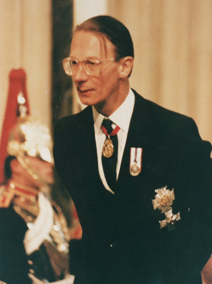 Sir Robert Fellowes, the late Queen’s Private Secretary pictured in 1992