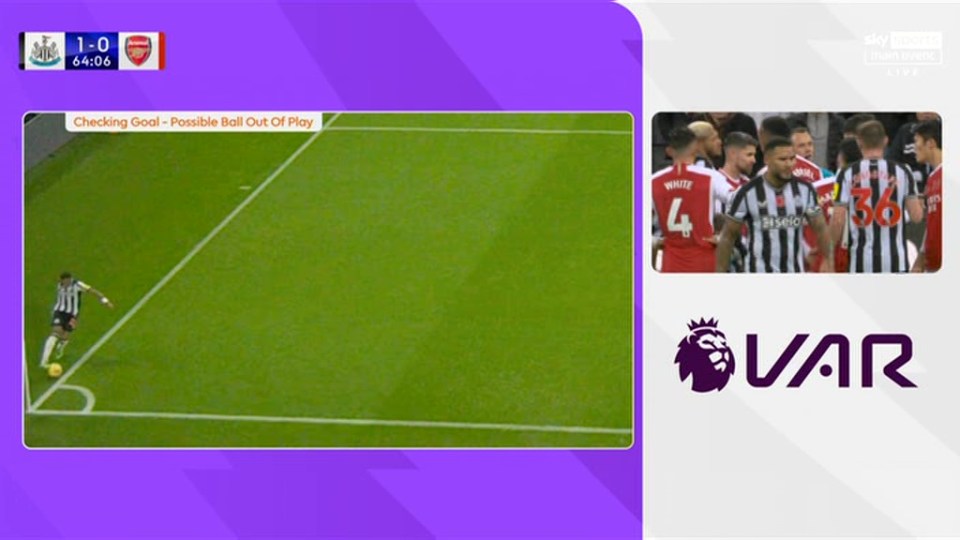 There was debate over if the ball went out of play