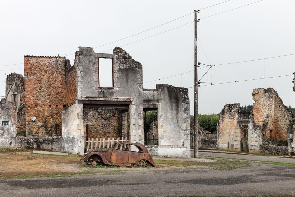 The abandoned town of Oradour-sur-Glane in Haute-Vienne, west central France