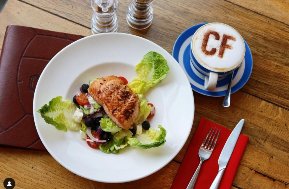 Healthy lunchtime meals are also available