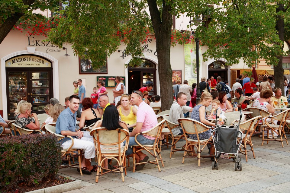 A beer in Debrecen costs less than a bottle of water, at an average price of 89p