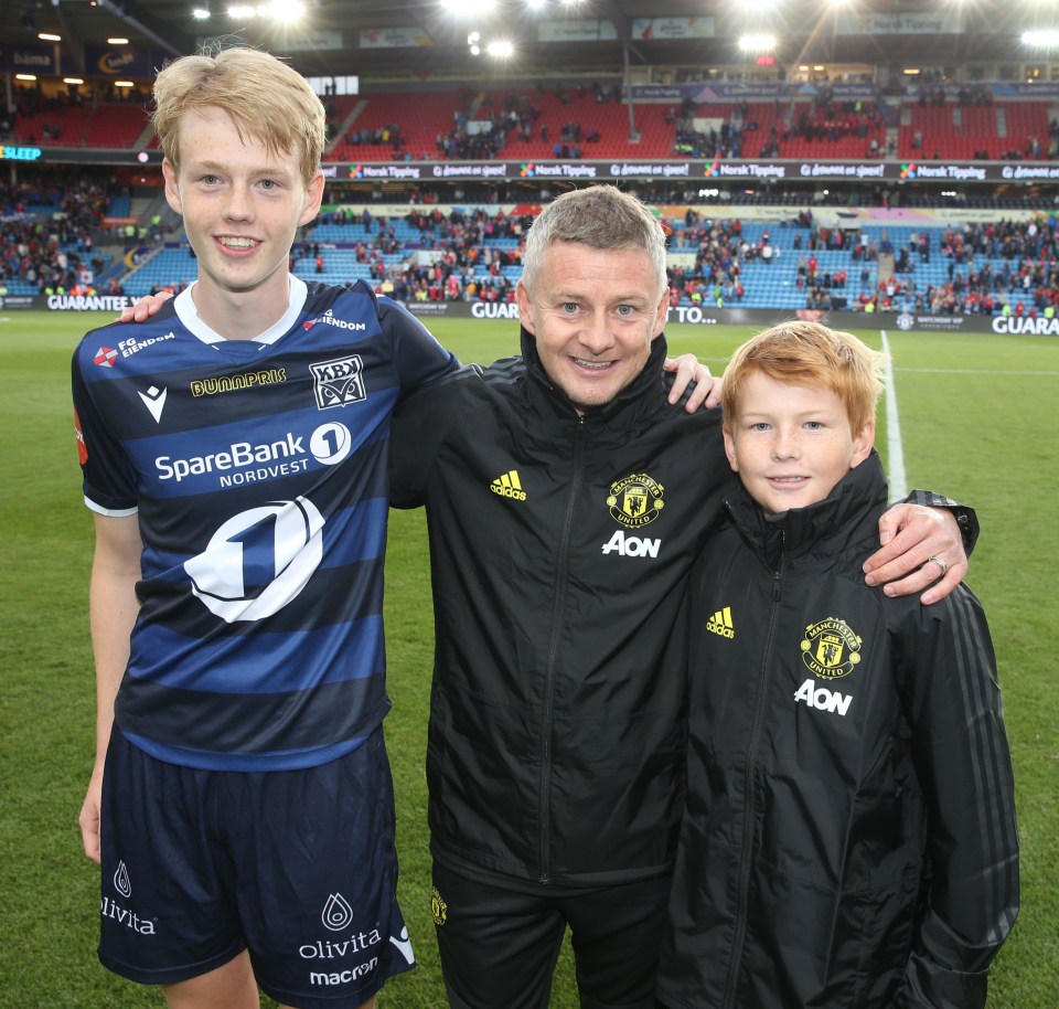 Solskjaer was the Red Devils manager when Noah got on the pitch