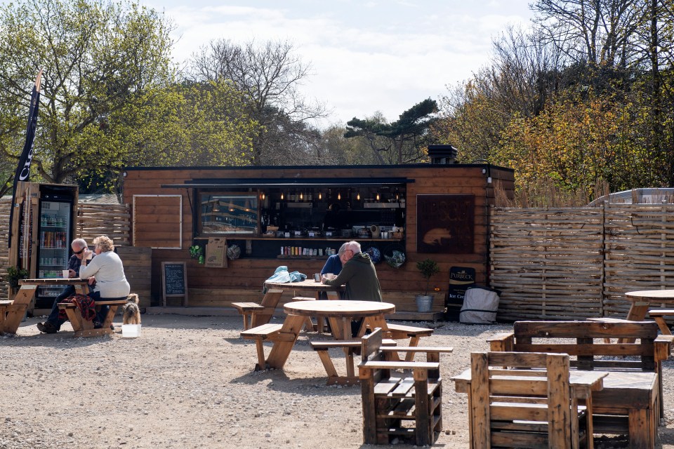The beach cafe has been temporarily replaced with a mobile catering van