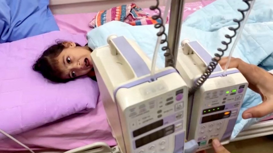 A child cancer patient inside Al-Rantisi hospital, where a Hamas commander held 1,000 hostage