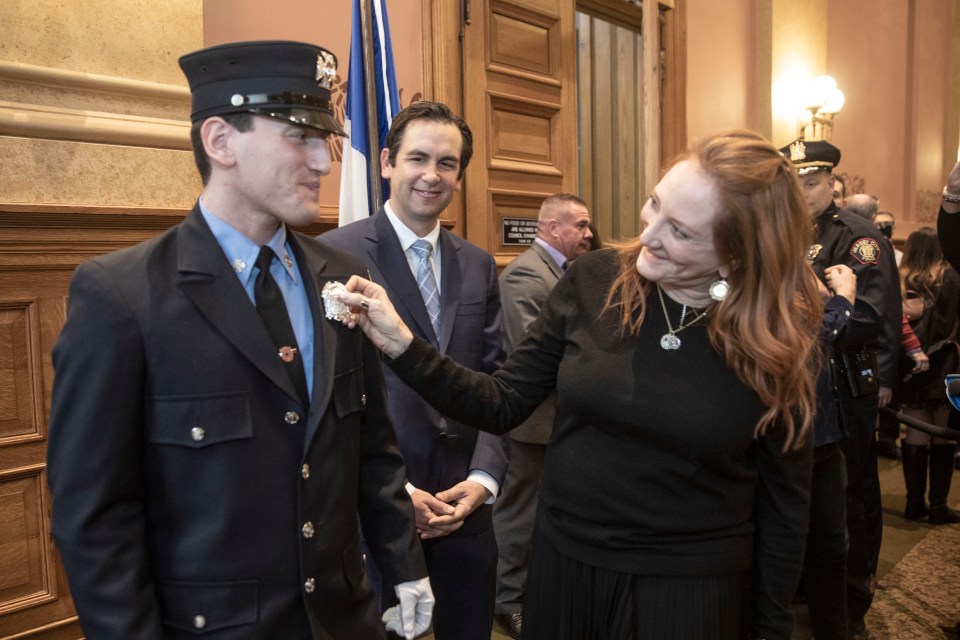 Sam's mum Patti Scialfa - a member of Bruce's E Street Band - described him as the family's 'hero'