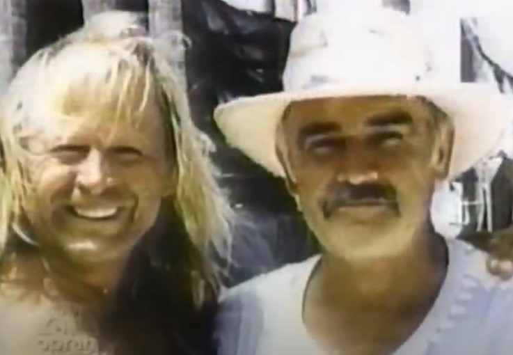 Sean Connery with Peter Nygard at his island resort