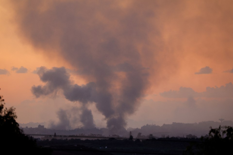 Smoke rises above Gaza on Wednesday as the conflict rages on