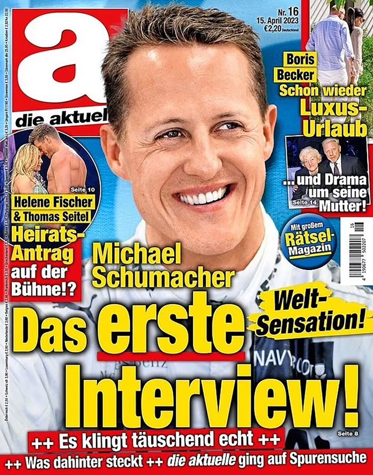 German mag Die Aktuelle ran an AI generate interview with Michael