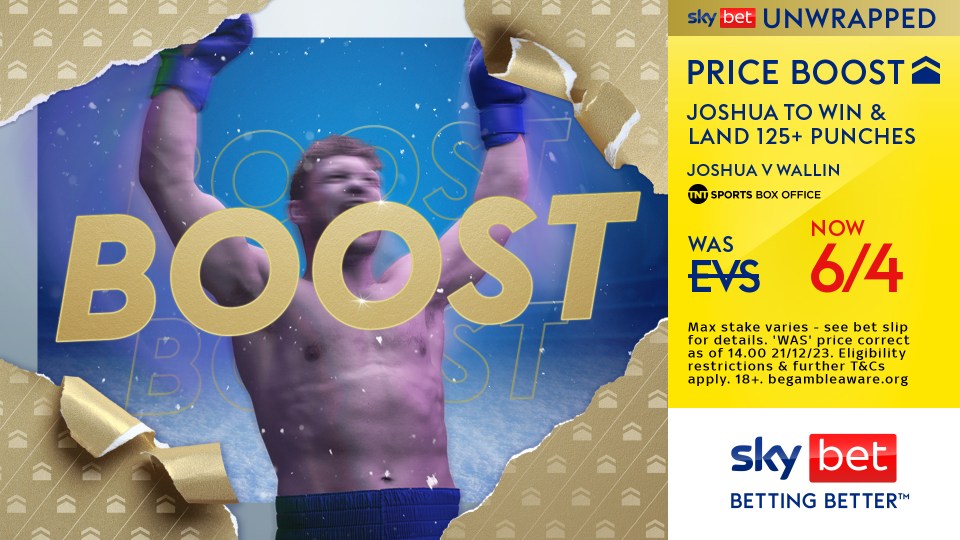 Get Anthony Joshua to win and land 125+ punches in Day of Reckoning bout at 6/4