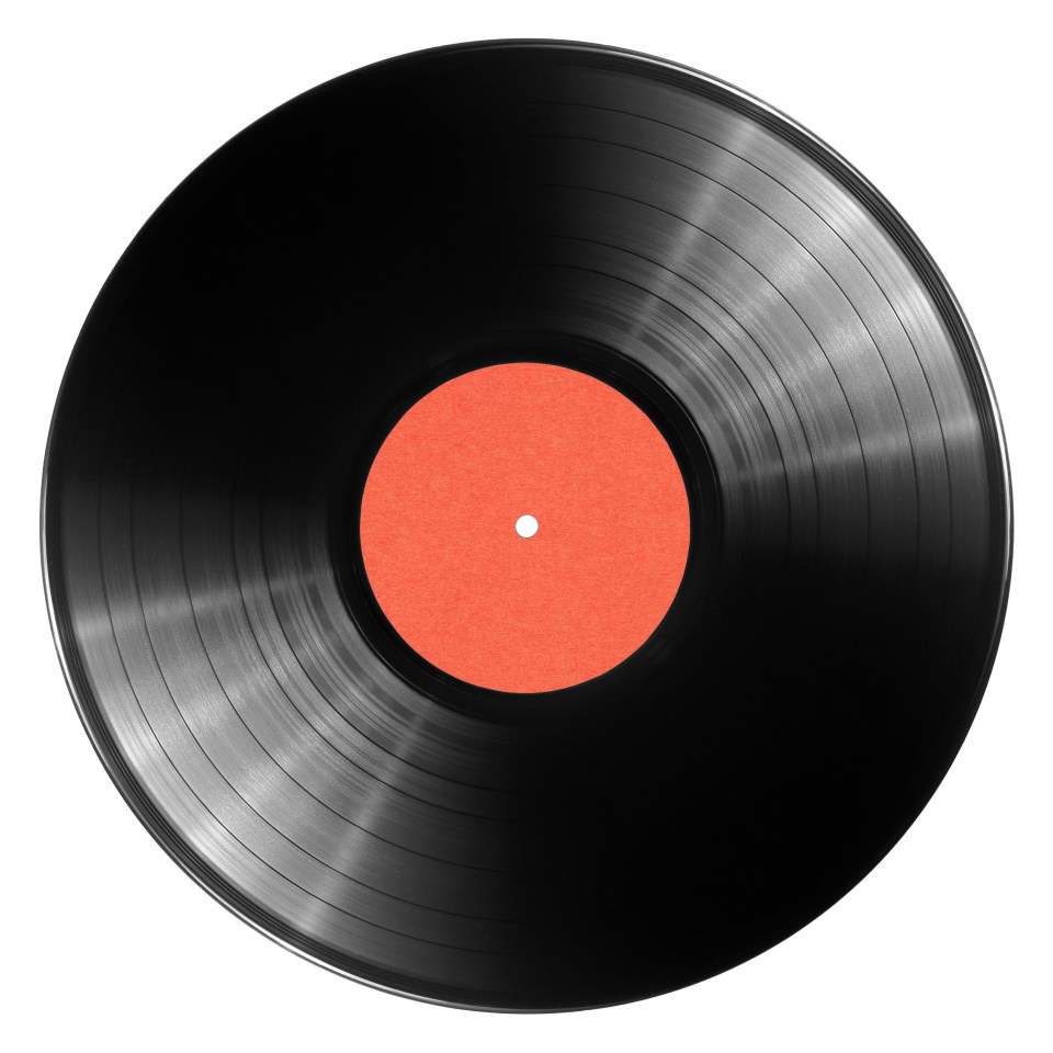 DNG2AR Black vinyl record isolated on white background