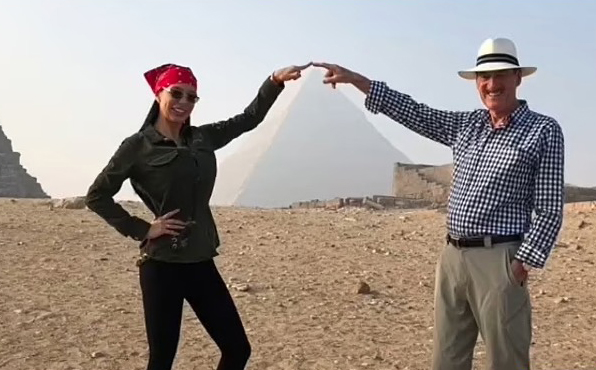 The couple enjoyed travelling around the world